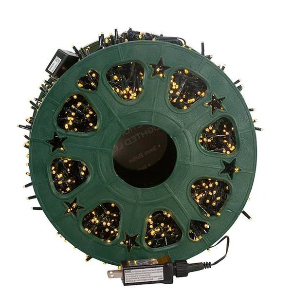 148' 1800 Light Green Wire Warm White Lights 