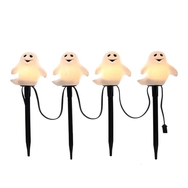 14.4" Incandescent Ghost Yard Stakes 4-Piece Set