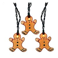 Kurt S. Adler 10 Light 9' Green Wire Gingerbread Man String Set