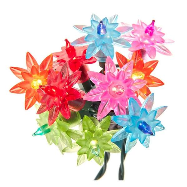 20 Light 12.6' Multicolored  Flower String Set
