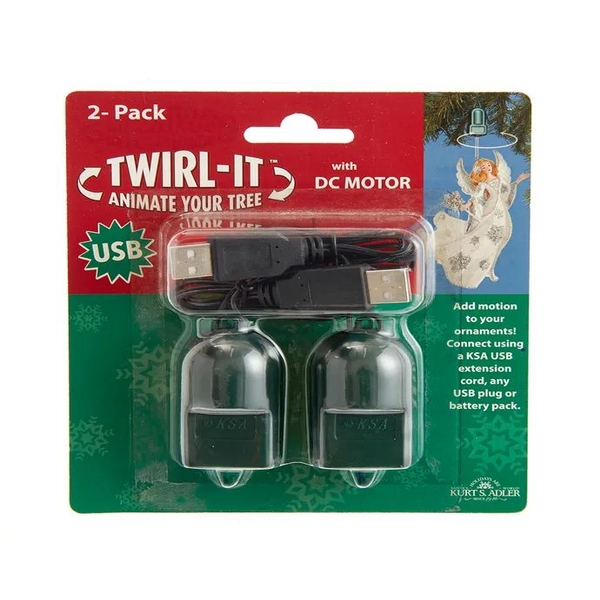 2" USB Twirl-It™ Ornament Spinner with DC Motor (2 Pack)