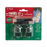 Kurt S. Adler 2" USB Twirl-It™ Ornament Spinner with DC Motor (2 Pack)