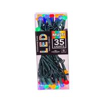 Kurt S. Adler 12' 35 Light UL Multicolor G12 Green Wire LED Light Set