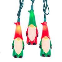 View 10 Light 30" Red & Green Gnome String Set