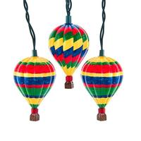 Kurt S. Adler 10 Light 30" Green Wire Hot Air Balloon Party String Set