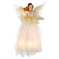 Kurt S. Adler 10 Light 14.5" Angel Christmas Tree Topper
