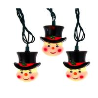 Kurt S. Adler 10 Light 9' UL Snowman Head Light Set
