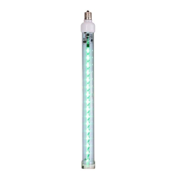 12" Green C9 Base Snow Fall LED Tube Lights (5 Pack)