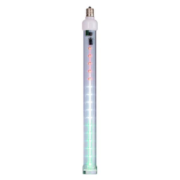 12" Red / White / Green C9 Base Snow Fall LED Tube Lights (5 Pack)