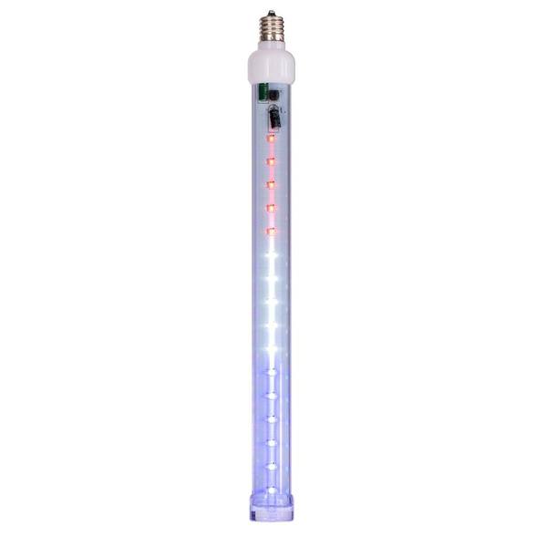 12" Red / White / Blue C9 Base Snow Fall LED Tube Lights (5 Pack)