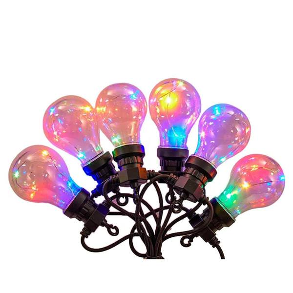 9' Plug-In Fairy Light Edison Multi-Color LED String Light Set