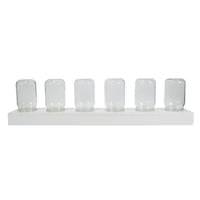 Kurt S. Adler 6-Piece White Wooden Glass Mason Jar Fairy Lights Display