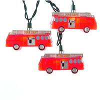 Kurt S. Adler 10 Light Green Wire Fire Truck String Set