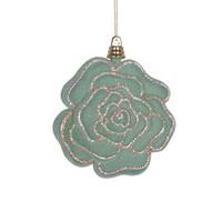 Vickerman 4" Light Green Flower Ornament (4 Pack)