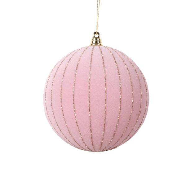 4.7" Light Pink Round Ornament (3 Pack)