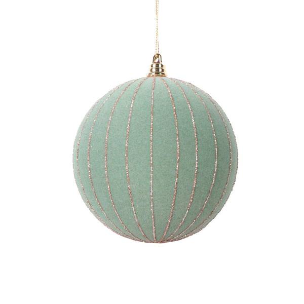 4.7" Light Green Round Ornament (3 Pack)