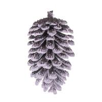 Vickerman 5" Snowy Glitter Pinecone Ornament (4 Pack)