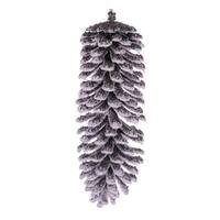 Vickerman 9" Snowy Glitter Pinecone Ornament (2 Pack)