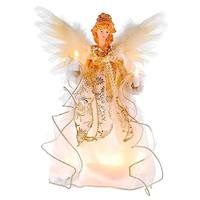 Kurt S. Adler 10 Light 12" Angel Christmas Tree Topper