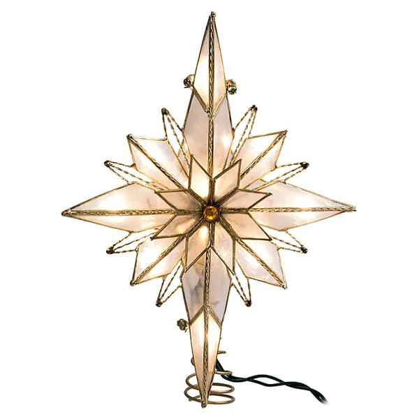 10 Light 10.5" Bethlehem Star Christmas Tree Topper