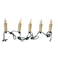 18' 7 Light UL Flicker Flame Amber Candle Longer Light Set