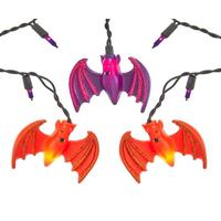 Kurt S. Adler 25 Light 7' UL Multicolor Dangling Bats Icicle Light Set