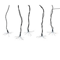 Kurt S. Adler 12' 75 Light Green Wire Cool White Cluster Burst Twinkle Lights