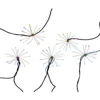 Kurt S. Adler 12' 75 Light Green Wire RGB Cluster Burst Twinkle Lights