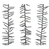 Kurt S. Adler 16' 480 Light RGB Green Wire Multi-Color Multifunction Cluster Garland Lights