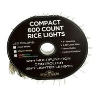 Kurt S. Adler 49' 600 Light White Wire Multi-Color Rice Lights 