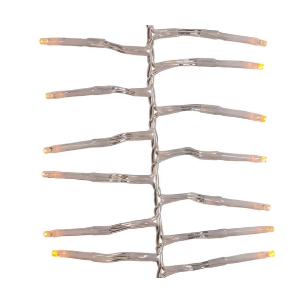 33' 1000 Light Clear Wire Warm White Multifunction Cluster Garland Lights