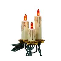 Kurt S. Adler 28' 15 Light UL White Triple Candle Extended Light Set