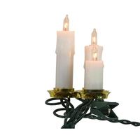 Kurt S. Adler 28' 15 Light UL White Triple Candle Extended Light Set