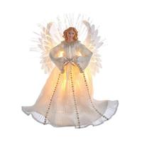 Kurt S. Adler 7 Light 16" Multicolor Fiber-Optic Angel Tree Topper
