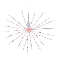 Kurt S. Adler 12" 3D Red & Pure White Fairy 120 Light LED Starburst Light