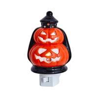 Kurt S. Adler 6.5" Halloween Jack-O-Lantern Flicker Flame Night Light