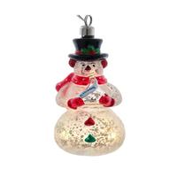 Kurt S. Adler 5" Hershey's™ Warm White Illuminated Gems Pre-Lit USB Snowman Glass Ornament