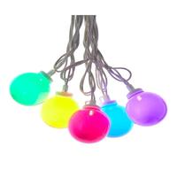 Kurt S. Adler 10 Light 9' UL Multicolor LED Opaque G50 Light Set With White Wire