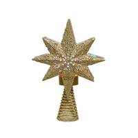 Kurt S. Adler 13.4" Pre-Lit Gold Glitter Polaris Star Projector Treetop