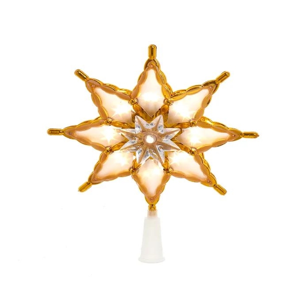 10" 18 Light LED Multifunction 8-Point Star Tree Topper