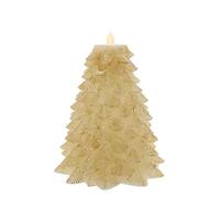 Kurt S. Adler 9" 8 Light Battery Operated Warm White LED Gold Flicker Flame Christmas Tree Candle 