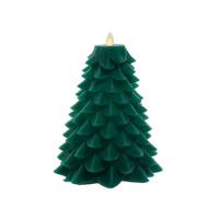 Kurt S. Adler 9" 8 Light Battery Operated Warm White LED Green Flicker Flame Christmas Tree Candle 