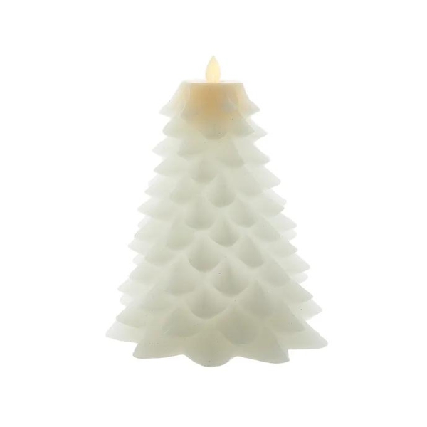 9" 8 Light Battery Operated Warm White LED White Flicker Flame Christmas Tree Candle 