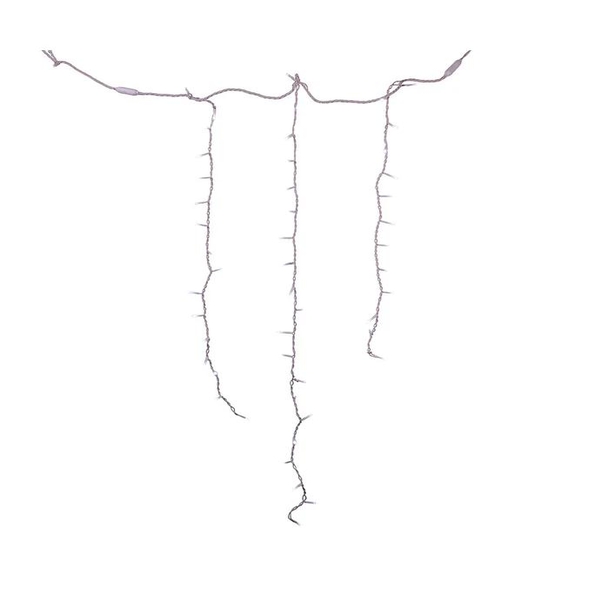 196 Light 9.4' UL Cool White LED Jingle Bright Icicle Light Set