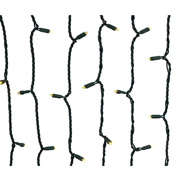 24.5' 50 Light UL Warm White Coaxial LED Bulk Decorator's Light Set With Green Wire