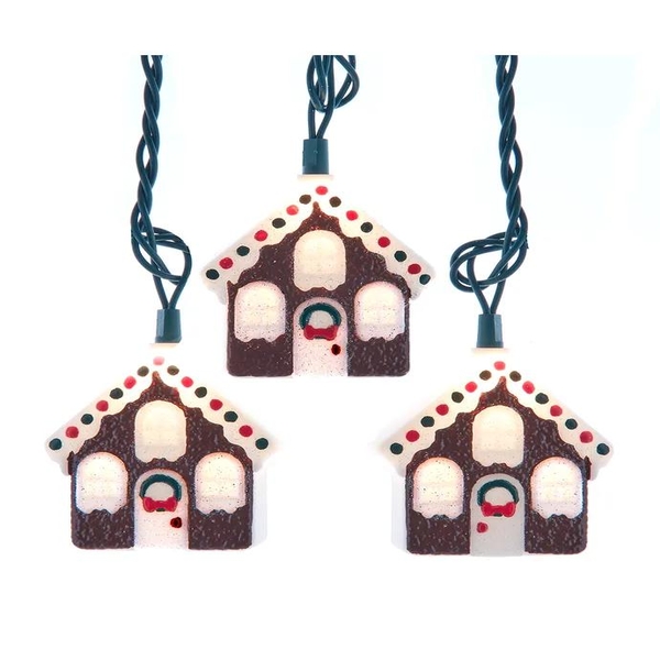 10 Light 9' UL Gingerbread House Light Set