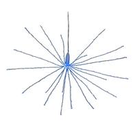 Kurt S. Adler 16" 160L Blue Fairy LED Starburst Light 