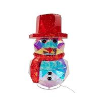 Kurt S. Adler 24" 300 Light Warm White Magical Iridescence Holographic Snowman