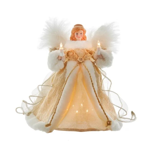 10 Light 10" Natural Angel Tree Topper