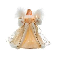 Kurt S. Adler 10 Light 10" Natural Angel Tree Topper